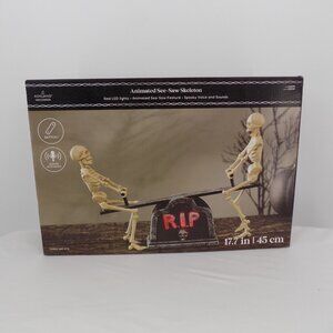 Ashland Animated See-Saw Skeleton Halloween Decoration Spooky Voice & Sounds New